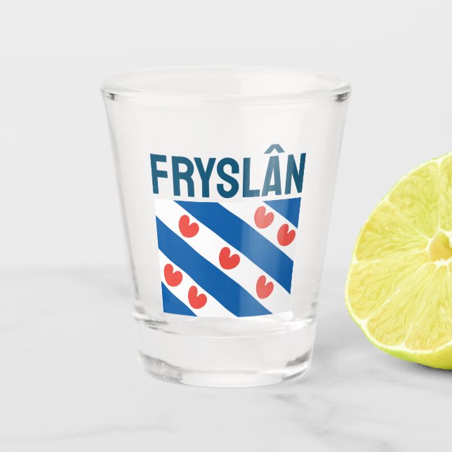 Flag of Friesland Shot Glass (Front)