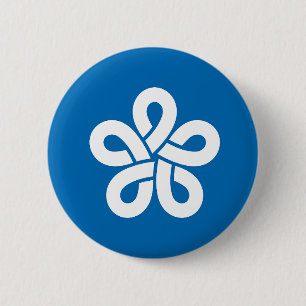Flag of Fukuoka Prefecture, Japan 2 Inch Round Button