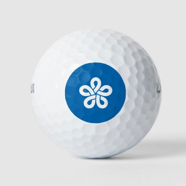 Flag of Fukuoka Prefecture, Japan Golf Balls (Front)