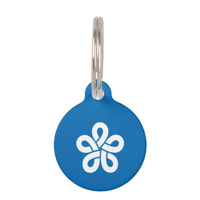 Flag of Fukuoka Prefecture, Japan Pet Tag (Front)