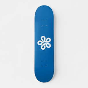 Flag of Fukuoka Prefecture, Japan Skateboard