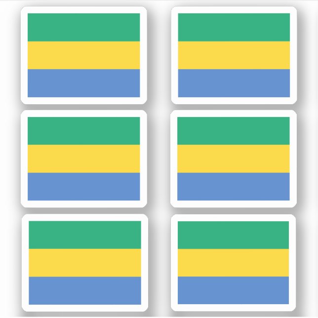 Flag of Gabon - a collection Sticker (Front)