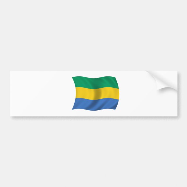 Flag of Gabon Bumper Sticker (Front)