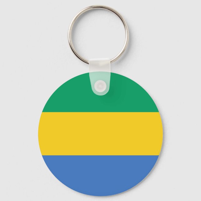 Flag of Gabon Keychain (Front)