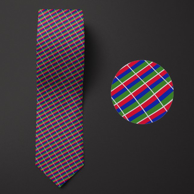 Flag of Gambia Pattern Tie (Creator Uploaded)