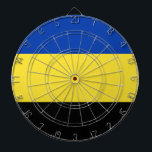 Flag of Gelderland Dartboard<br><div class="desc">Flag of Gelderland,  a province in The Netherlands.  The flag is a horizontal tricolour of blue,  yellow and black. Its colours originate from the coat of arms of Gelderland which in turn was based on the coat of arms of the Hertogdom Gelre.</div>