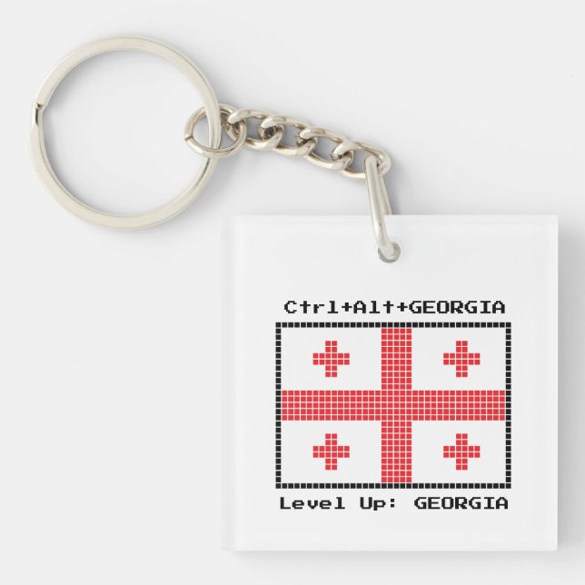 Flag of Georgia Keychain (Front)