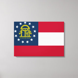 Flag of Georgia (US State) Canvas Print