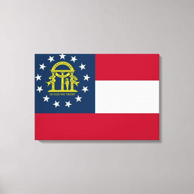 Flag of Georgia (US State) Canvas Print (Front)