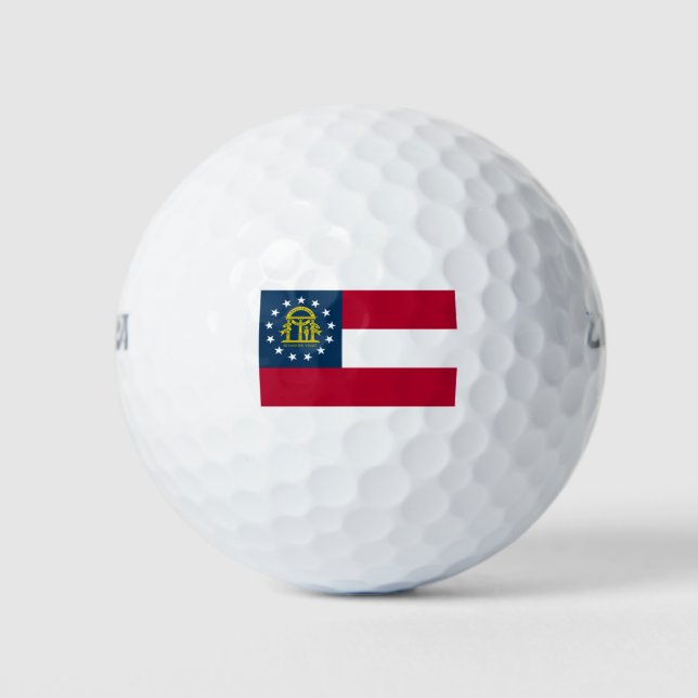 Flag of Georgia (US State) Golf Balls (Front)