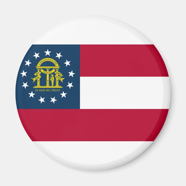 Flag of Georgia (US State) Magnet (Front)
