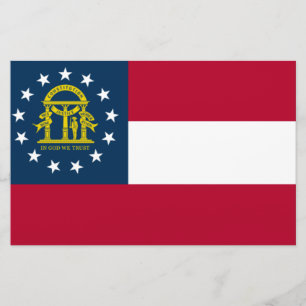 Flag of Georgia (US State) Stationery