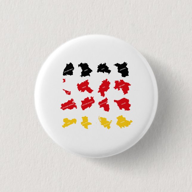 Flag of German States 1 Inch Round Button (Front)