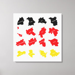Flag of German States Canvas Print
