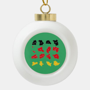 Flag of German States Ceramic Ball Christmas Ornament