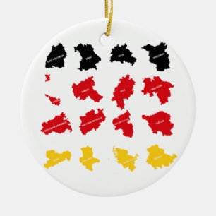 Flag of German States Ceramic Ornament