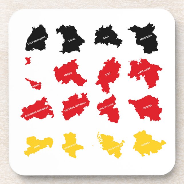 Flag of German States Coaster (Front)