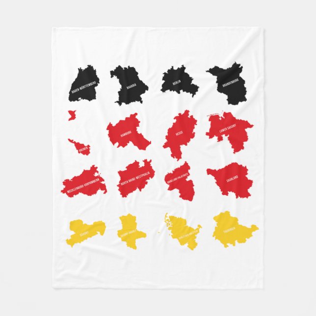 Flag of German States Fleece Blanket (Front)