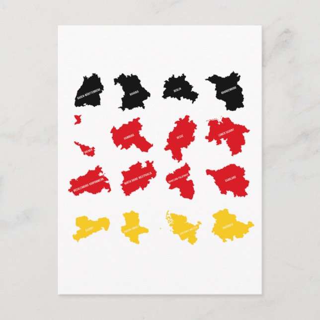 Flag of German States Holiday Postcard (Front)