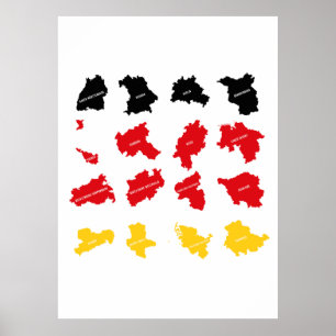 Flag of German States Poster