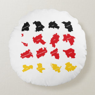 Flag of German States Round Pillow