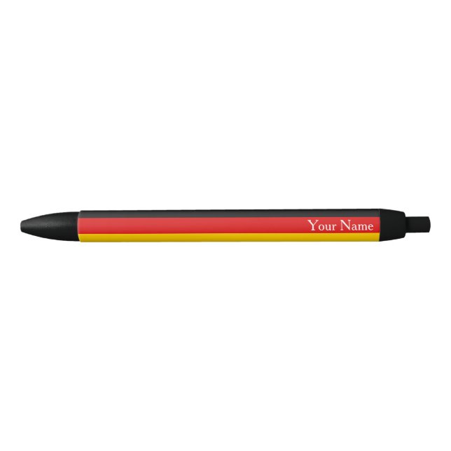 Flag of Germany Black Red Gold Personalized German Ink Pen (Front)