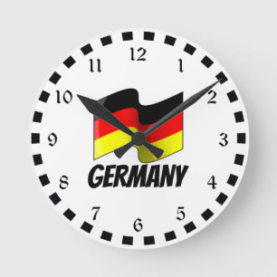 Flag of Germany Round Clock