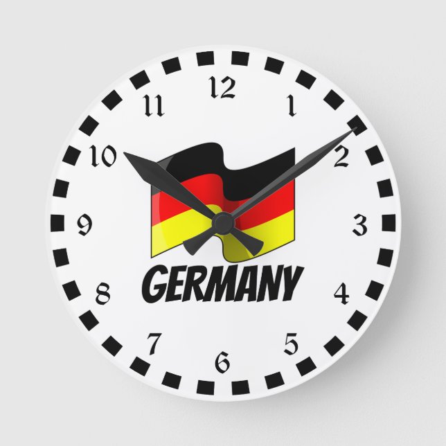Flag of Germany Round Clock (Front)
