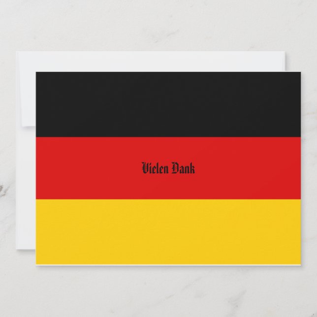 Flag of Germany Schwarz Rot Gold Personalized Invitation (Front)