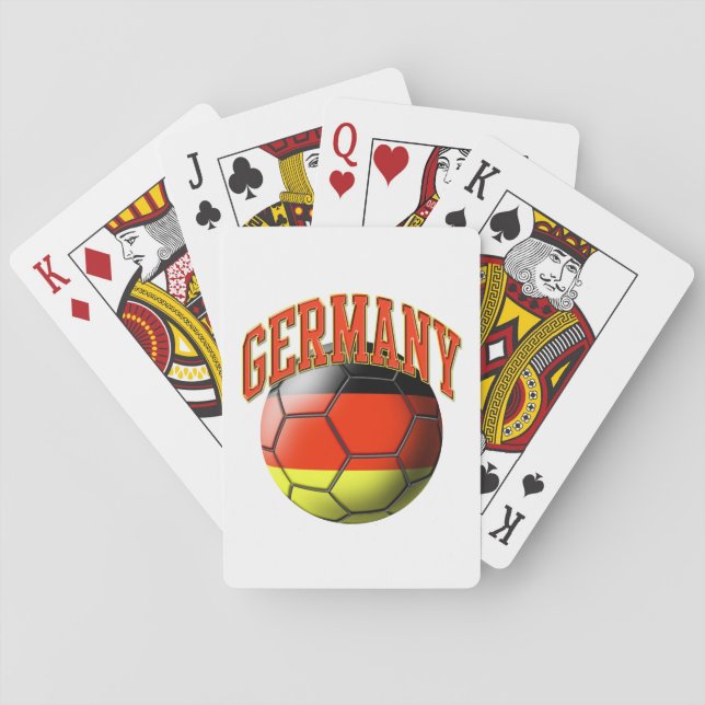 Flag of Germany Soccer Ball Playing Cards (Back)