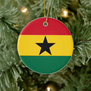 Flag of Ghana Ceramic Ornament