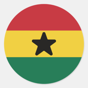 Flag of Ghana Classic Round Sticker