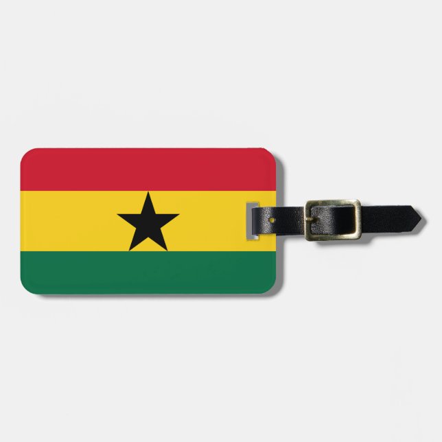 Flag of Ghana Easy ID Personal Luggage Tag (Front Horizontal)