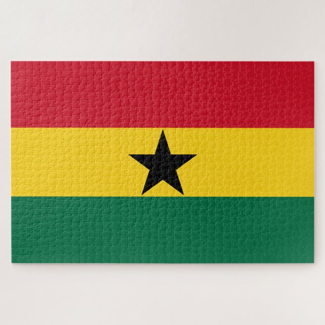 Flag of Ghana Jigsaw Puzzle (Horizontal)