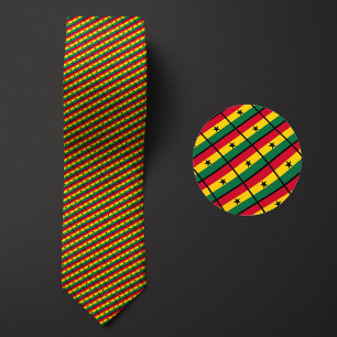 Flag of Ghana Pattern Tie