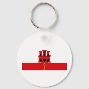 Flag Of Gibraltar Keychain