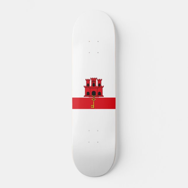 Flag of Gibraltar Skateboard (Front)
