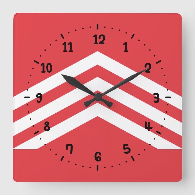 Flag of Glamorgan Square Wall Clock (Front)