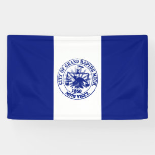 Flag of Grand Rapids (Michigan City) Banner