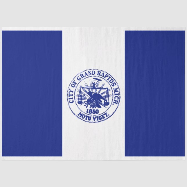 Flag of Grand Rapids (Michigan City) Tissue Paper (Front)