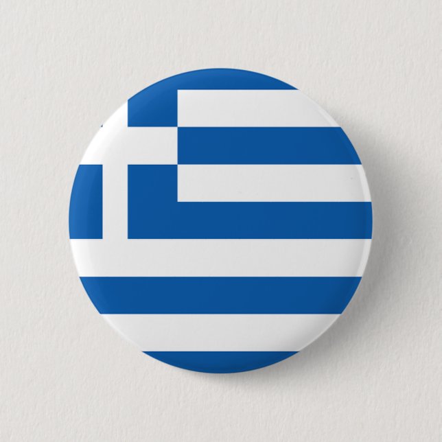 Flag of Greece 2 Inch Round Button (Front)