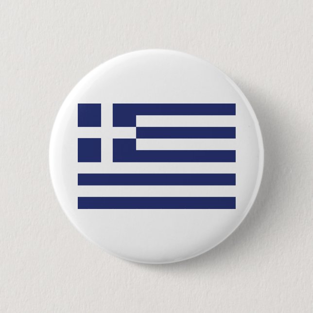 Flag of Greece 2 Inch Round Button (Front)