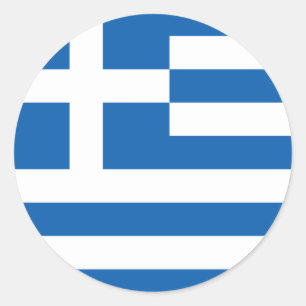 Flag of Greece Classic Round Sticker