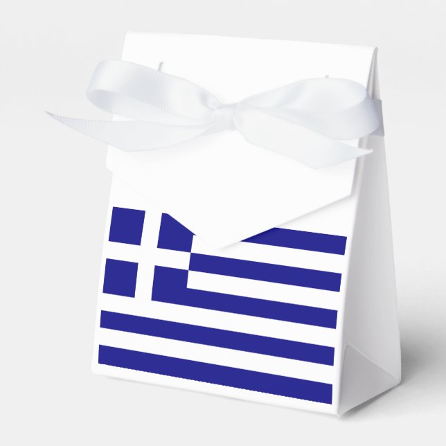 Flag of Greece Favor Box (Front Side)