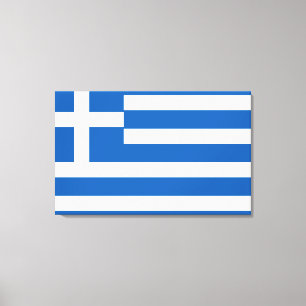 Flag of Greece Greek Flag Canvas Print