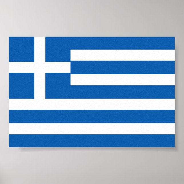 Flag of Greece Greek Flag Poster (Front)