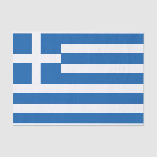 Flag of Greece Greek Flag Tissue Paper (Front)