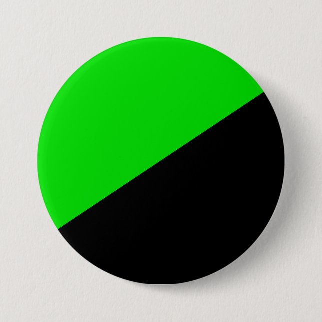 Flag of Green Anarchism 3 Inch Round Button (Front)