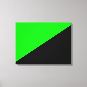 Flag of Green Anarchism Canvas Print