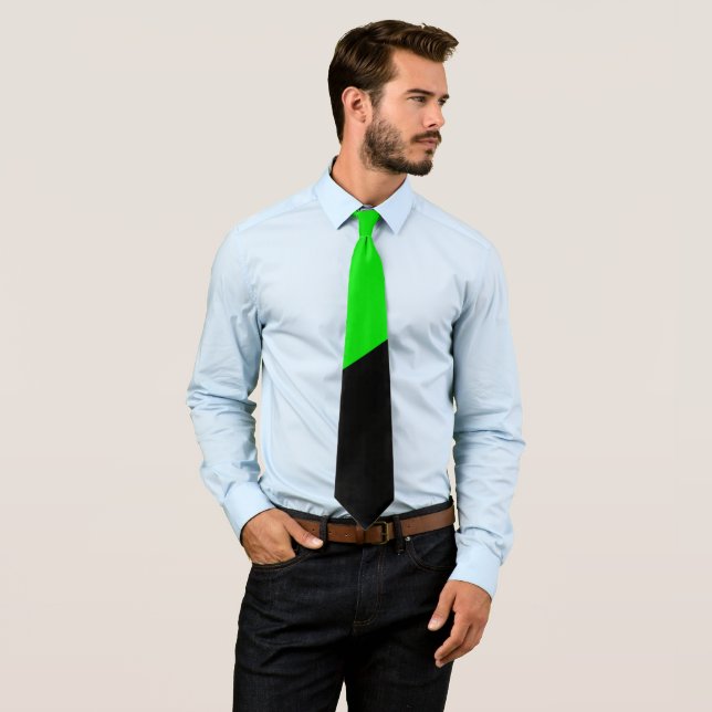 Flag of Green Anarchism Tie (In Situ)
